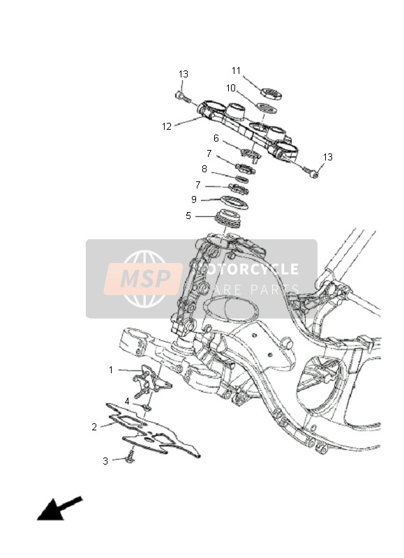 Yamaha XP500A T-MAX 2008 Timone per un 2008 Yamaha XP500A T-MAX